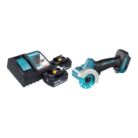 Makita DMC 300 RT Akku Winkelschleifer 18 V 76 mm Brushless + 2x Akku 5,0 Ah + Ladegerät