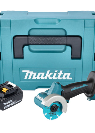 Makita DMC 300 T1J Meuleuse d'angle sans fil 18 V 76 mm Brushless + 1x batterie 5,0 Ah + Makpac - sans chargeur