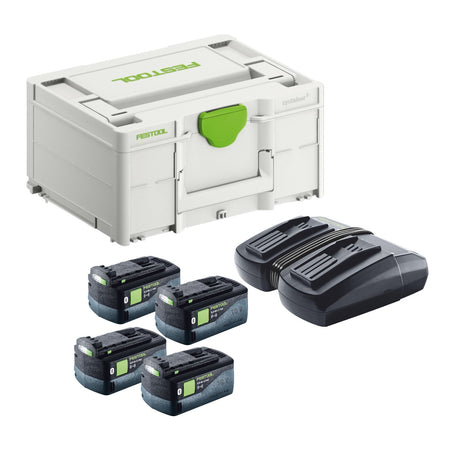 Festool Energy Set SYS 18V 4x5.0/TCL 6 DUO ( 577709 ) 4x akumulator 5.0 Ah + ładowarka TCL 6 DUO + Systainer