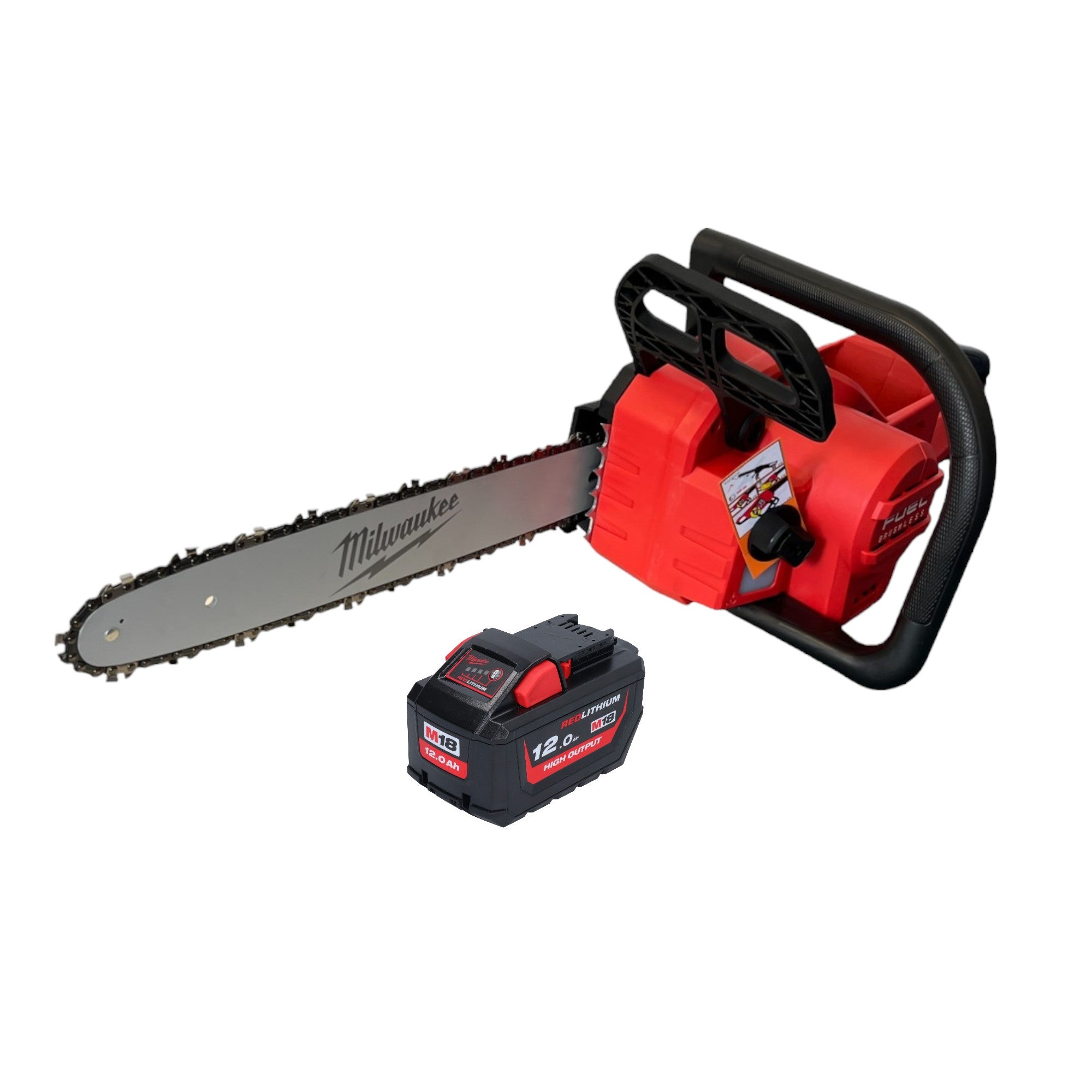 Milwaukee M18 FCHS 121 Akku Kettensaege 18 V 40 cm Brushless 1x Akku 12 0 Ah ohne Ladegeraet 0 - toolbrothers