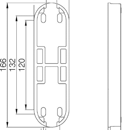 Podstawa DENI do rygla drzwiowego Vario do prętów natynkowych ( 3000215031 )