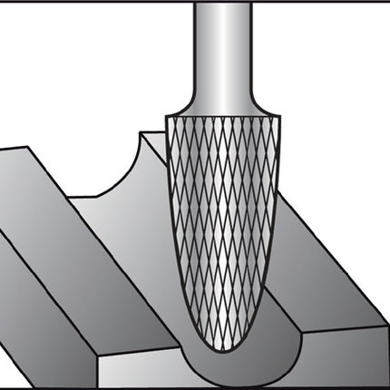 Frez trzpieniowy RUKO RBF Ø 12 mm długość główki 25 mm trzpień Ø 6 mm ( 4000602856 )