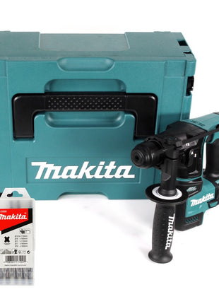 Makita DHR 171 ZJ 18V 2-stufig Brushless Akku Bohrhammer SDS Plus + Makpac + 5 tlg. Hartmetall Bohrer Set für Mauerwerk und Beton - ohne Akku, ohne Ladegerät - Toolbrothers