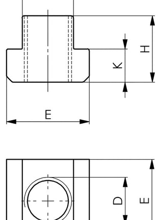 Nakrętka z rowkiem teowym AMF (DIN 508) Standardowy fabryczny rowek teowy 16 mm M14 ( 4000833205 )