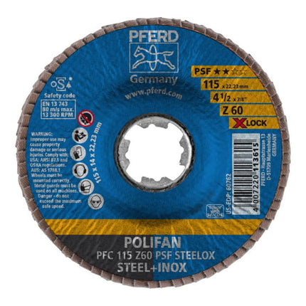 PFERD tarcza listkowa X-LOCK PSF Z STEELOX Ø 125 mm ziarnistość 60 stożkowa ( 4000840253 )