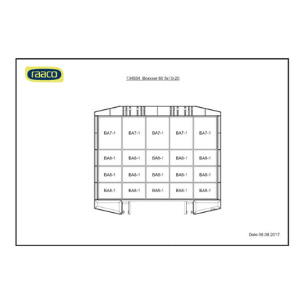 Pudełko na asortyment RAACO W421xD361xH78mm ( 4000871554 )