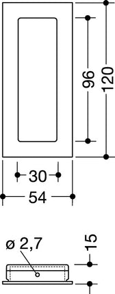 HEWI Osłona drzwi przesuwnych 544.54B120 Poliamid 98 biały matowy sygnałowy ( 8000591039 )