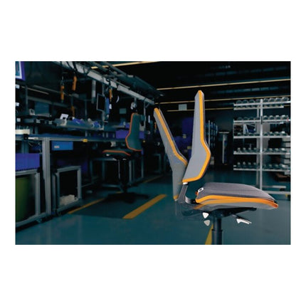 Przemysłowe krzesło obrotowe BIMOS na kółkach neonowych ( 9000454276 )