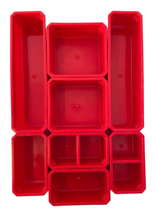 Qbrick System Container Set Nr. 6 Werkstattwand 39 x 35 cm mit 8 Behältern für PRO Organizer 100 / 200