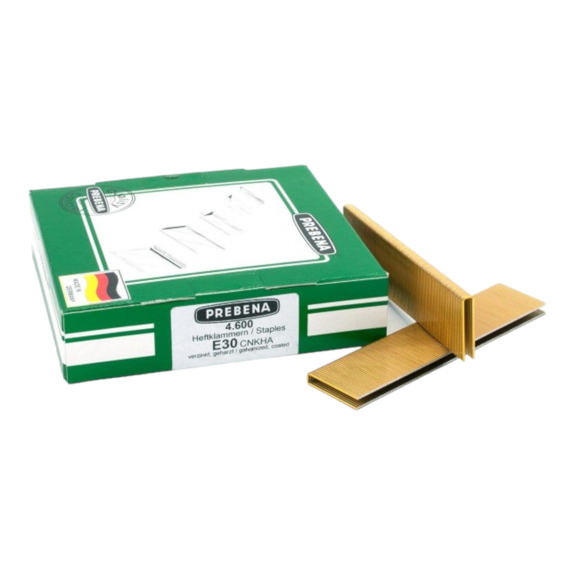 Prebena E30CNKHA Heftklammern Klammern 30 mm Typ E 4600 Stueck verzinkt geharzt 0 - toolbrothers
