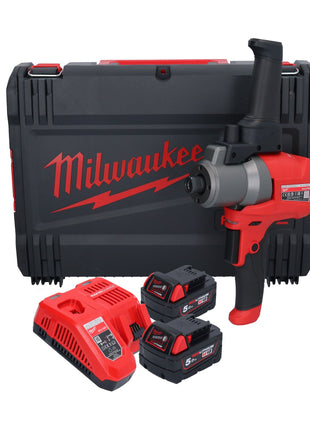 Batidora de batería Milwaukee M18 FPM-502X 18 V 20 l sin escobillas + 2x baterías 5.0 Ah + cargador + caja HD