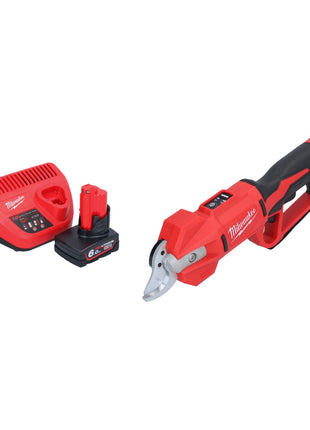 Tijeras de podar a batería Milwaukee M12 BLPRS-601 12 V 32 mm + 1x batería 6,0 Ah + cargador