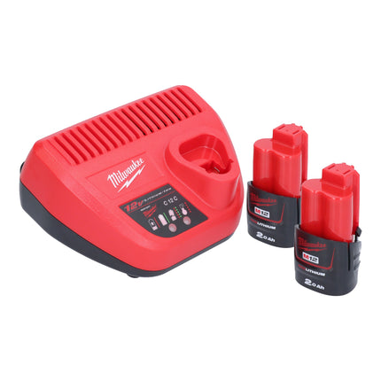 Milwaukee M12 PCG/400A-202 Akumulatorowy pistolet na kartusze 12 V 400 ml + 2x akumulator 2,0 Ah + ładowarka
