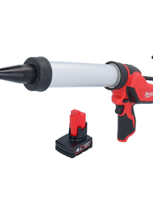 Milwaukee M12 PCG/400A-401 Akumulatorowy pistolet na kartusze 12 V 400 ml + 1x akumulator 4,0 Ah - bez ładowarki