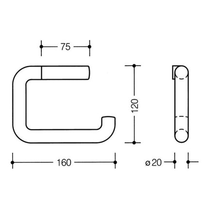 Uchwyt na papier toaletowy HEWI 477.21.100 99 Poliamid ( 3000205958 )