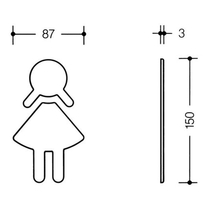 HEWI Symbol Frau 801.91.020 Kolor poliamidu nr 99 ( 3000206418 )