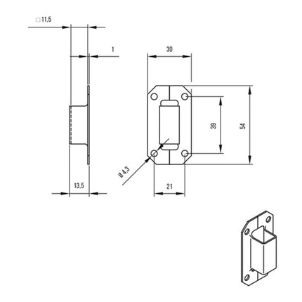 Pętla DENI pasująca do zasuwnicy 10 mm ( 3000255672 )