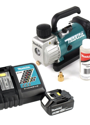 Makita DVP 180 RT1 18V Akku Vakuumpumpe + 1x BL 1850 B 5,0 Ah Akku + DC 18 RC Ladegerät - Toolbrothers