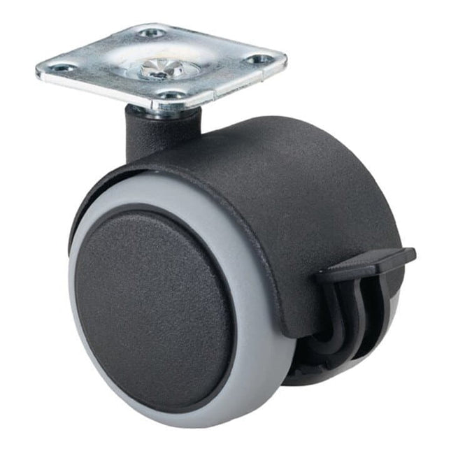 BS ROLLEN Plastikowe podwójne kółko z hamulcem Ø kółka 50 mm Nośność 50 kg ( 3000275098 )