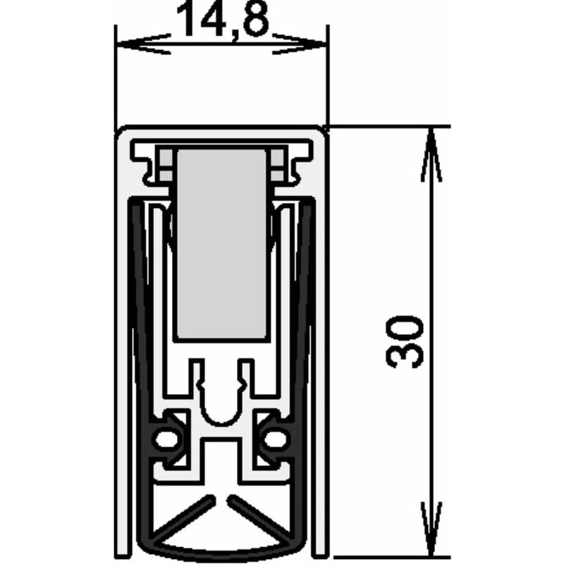 ATHMER uszczelka do drzwi Schall-Ex(R) L-15/30 WS 1-880 1-stronna długość 1208 mm ( 3327023204 )