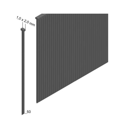 Prebena J 50 CNKHA Stauchkopfnägel Brads 50 mm 4000 Stück - aus verzinktem Stahl, geharzt - Toolbrothers