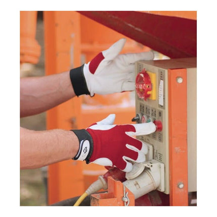 Rękawiczki LEIPOLD+DÖHLE Griffy rozmiar 9 kolor czerwony/naturalny ( 4000371102 )