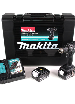 Makita DDF 482 RFEB Akku Bohrschrauber 18 Volt im Transportkoffer + 2x 3,0 Ah Akkus + Schnell Ladegerät - Toolbrothers