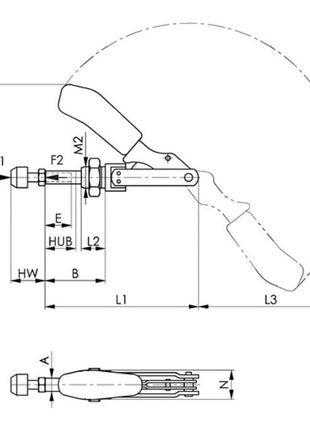 Tendeur de barre de poussée AMF n° 6840 taille 2 ( 4000604393 )