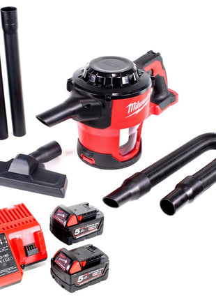 Milwaukee M18 CV 502C 18V Akku Handstaubsauger + 2x Akku 5,0Ah + Ladegerät - Toolbrothers