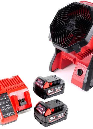 Milwaukee M18 AF 502C 18V Akku Ventilator + 2x Akku 5,0Ah + Ladegerät - Toolbrothers