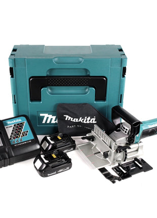 Makita DPJ 180 RYJ 18 V Li-Ion Akku Nutfräse im Makpac + 2 x 1,5 Ah Akku + Ladegerät - Toolbrothers