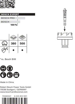 Sierra perforadora BOSCH Expert Sierra para chapa diámetro 32 mm profundidad de corte 5 mm (4000800272)