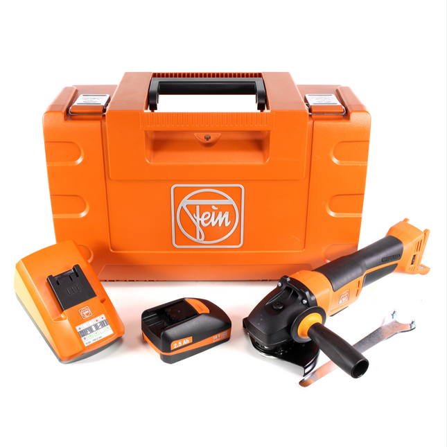 FEIN CCG 18-125 BLPD C Akku Winkelschleifer 125mm + 1x Akku 2,5Ah + Schnellladegerät + Koffer - Toolbrothers