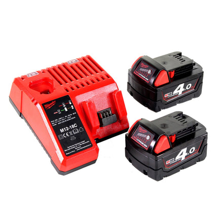 Milwaukee M18 AL-402C Akku LED Flutstrahler mit 1100 Lumen + 2x 4,0 Ah Akku + Universal Ladegerät - Toolbrothers