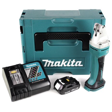 Makita DJS 161 RY1J 18 V Li-Ion Akku Blechschere im Makpac + 1 x 1,5 Ah Akku + Ladegerät - Toolbrothers