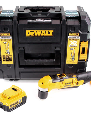 Dewalt DCD 740 NT Akku Winkelbohrmaschine 18V 33Nm + 1x 4,0Ah Akku + TSTAK - ohne Ladegerät - Toolbrothers