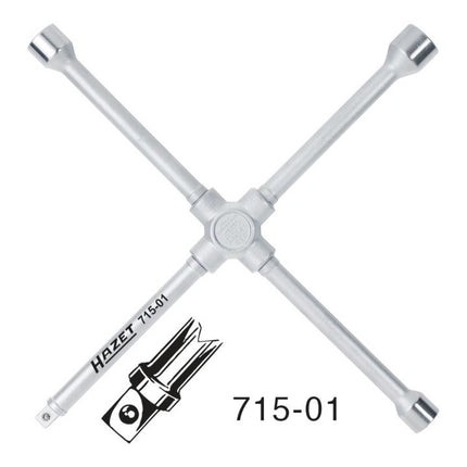 Klucz krzyżowy HAZET 715-01 17 x 19 x 22 x 12.5 (1/2″ kwadrat) ( 4000823580 )