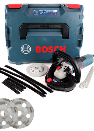 Bosch GBR 15 CAG Professional Betonschleifer Schleifmaschine 1500 W in L-Boxx + 2x Bosch Diamant Topfscheibe Expert for Concrete 125 x 22,23 x 4,5 mm - Toolbrothers