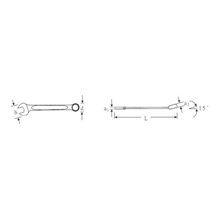 STAHLWILLE Klucz płasko-oczkowy OPEN BOX 13 SW 12 mm Długość 140 mm ( 4000826007 )