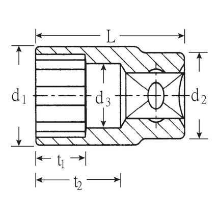 STAHLWILLE Steckschlüsseleinsatz 45 3/8 ″ 12-kant ( 4000826287 )