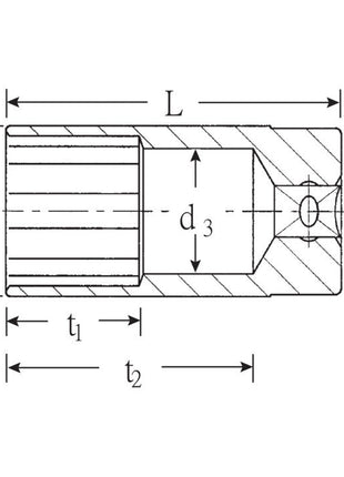 Nasadka STAHLWILLE 51 1/2 ″ 12-kwadratowa ( 4000826375 )