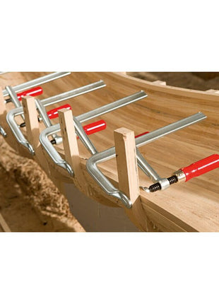 BESSEY Abrazadera de tornillo totalmente de acero GZ luz 160 mm proyección 80 mm (4000831523)