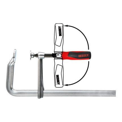 Ścisk śrubowy BESSEY GZ-KG wykonany w całości ze stali Szerokość mocowania 400 mm Występ 120 mm ( 4000831653 )