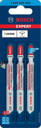 Hoja de sierra de calar BOSCH fibra de carbono T 108BHM longitud total 92 mm (4000837439)