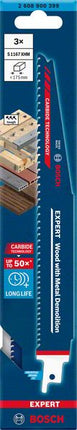 Lame de scie sabre BOSCH Wood Metal Demolition S 1167 XHM Longueur 225 mm Largeur 25 mm ( 4000837464 )