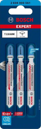 Brzeszczot do wyrzynarki BOSCH ze stali nierdzewnej T 118 AHM długość całkowita 83 mm ( 4000837481 )