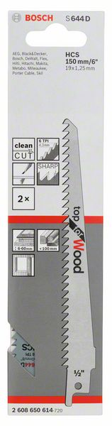 BOSCH Säbelsägeblatt S 644 D Länge 150 mm Breite 19 mm ( 4000837585 )