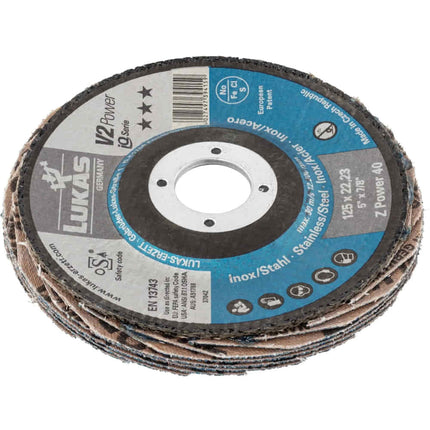 LUKAS tarcza listkowa V2 POWER ZK Ø 125 mm ziarnistość 40 płaska ( 4000840346 )
