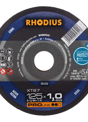 RHODIUS Trennscheibe XT67 D125x1mm gerade ( 4000841258 )