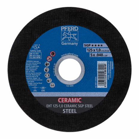 PFERD Disque à tronçonner Ceramic SGP Steel D125x1 mm droit ( 4000843076 )